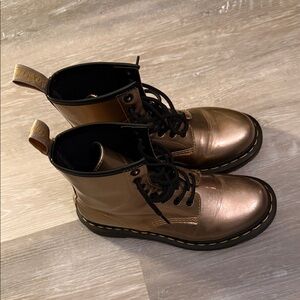 Dr. Martens Bronze Metallic 8-Eye Lace-Up Boots